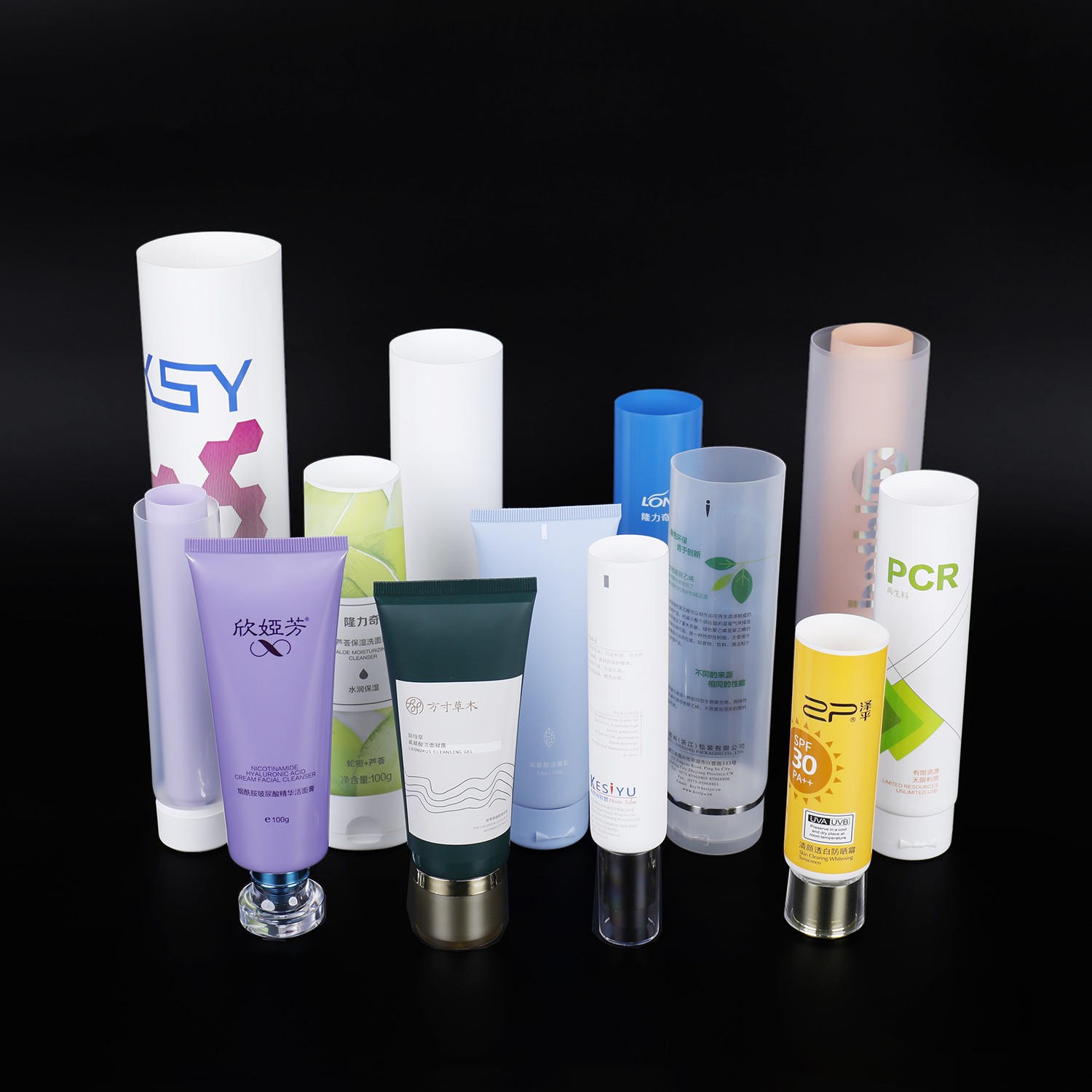 Custom Luxury Vibration Eye Cream Tube Packaging with Metal Applicator Tube Container