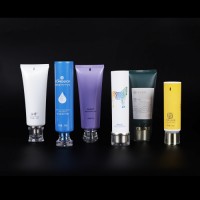 Cosmetic Packaging Empty Cream Lotion Plastic PE Soft Tube with Black PP Screw Cap