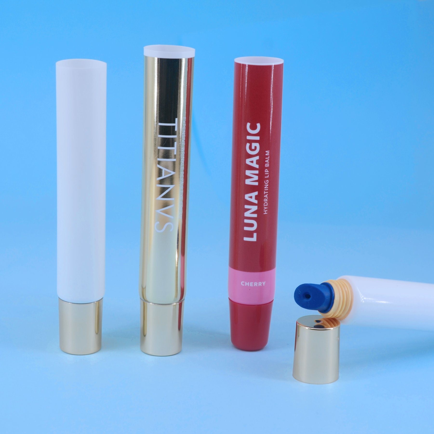 OEM 15g Colorful Cosmetic Plastic Lipbalm Packaging Empty Lip Gloss Tube Container Plastic Tube