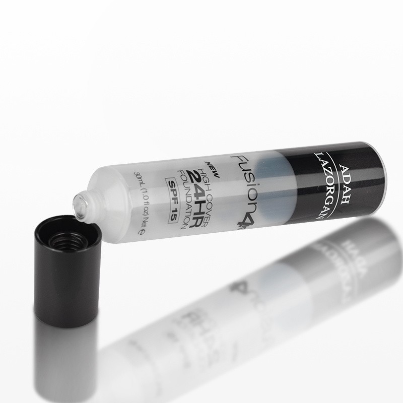 Solid Double Screw Cap 30ml Skincare Cream Tube with Elegant Screen Printing Cosmetic Packaging