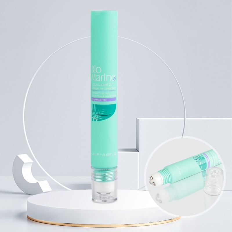 OEM Three Ball Eye Cream Stainless Roll-on Ball Cosmetic Packaging Tube Free Stock Samples Plastic 15ml Screw Cap Custom PE Tube