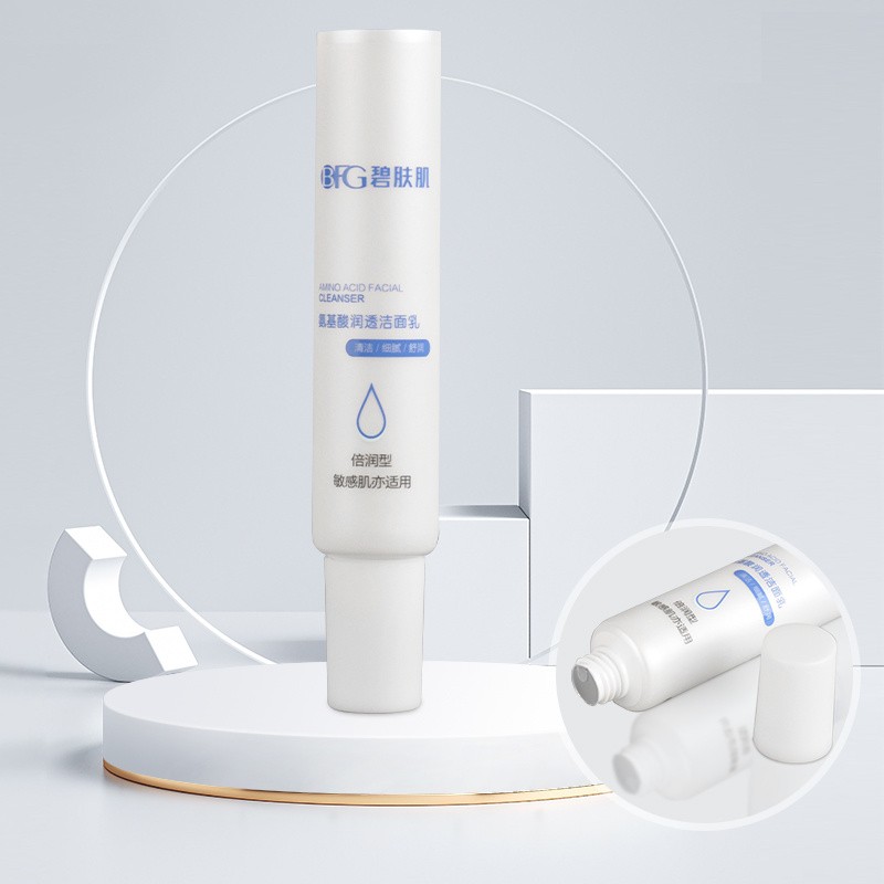 Custom Logo Cosmetic Facial Cleanser Tube with Screw Facial Cleanser Cream Packaging Tube for Face Wash