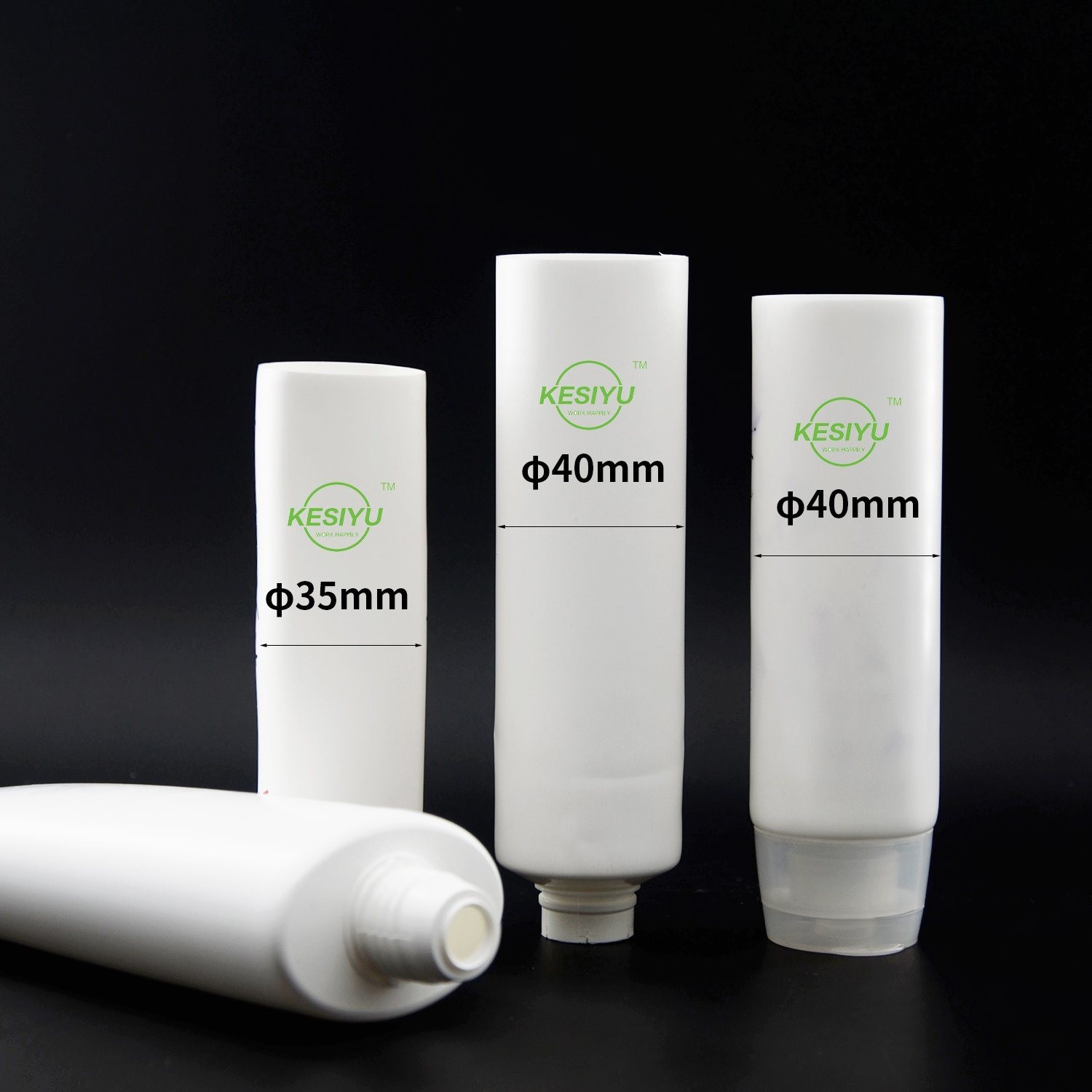 Plastic White Tube Packing Cleanser Tube Hand/Face Lotion Tube Gold Screw Lid Packaging