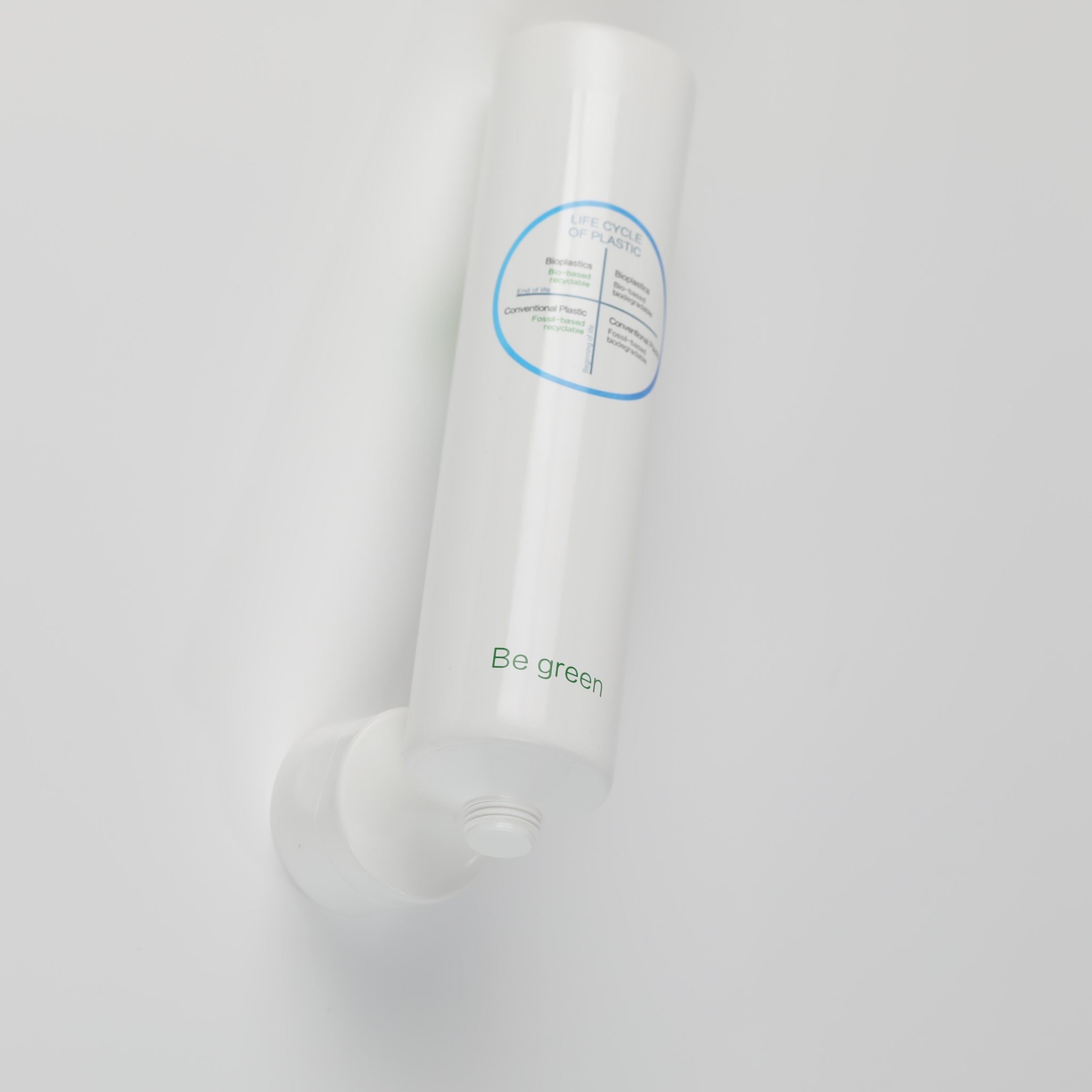 Empty Plastic Cosmetic Tube Body Lotion with Clear Cap Packaging Materials