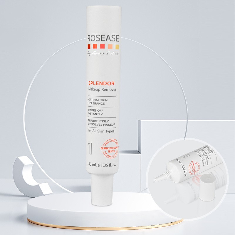 Eye Makeup 40ml Cosmetic Tube Packaging Empty Nozzle Tube Clear Plastic Custom Hot Logo Surface