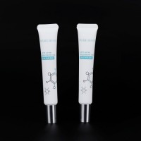 Applicator Empty Eye Cream Cosmetic PE Lip Gloss Soft Plastic Tubes with Metal Zinc Applicator 19mm Squeeze Container