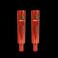 Customized Form Red Circular Plastic Cosmetic Tube Packaging