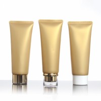 Cosmetic Packaging Empty Cream Lotion Plastic PE Soft Tube with Black PP Screw Cap Color Customized