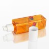 Plastic Shampoo Bottles Rectangular Square New Customized Design Empty Amber Cosmetic Pet with Lotion Pump