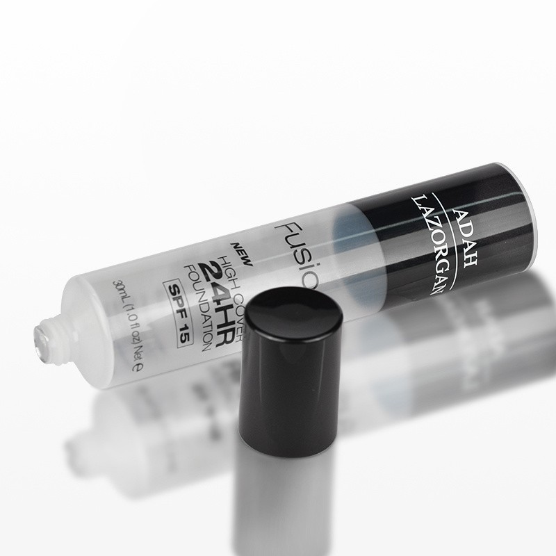 Solid Double Screw Cap 30ml Skincare Cream Tube with Elegant Screen Printing Cosmetic Packaging