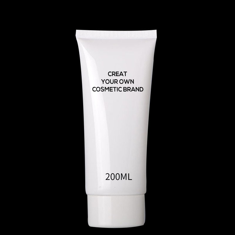 Empty White Cosmetic Plastic Tube with Screw Cover for Face Cream