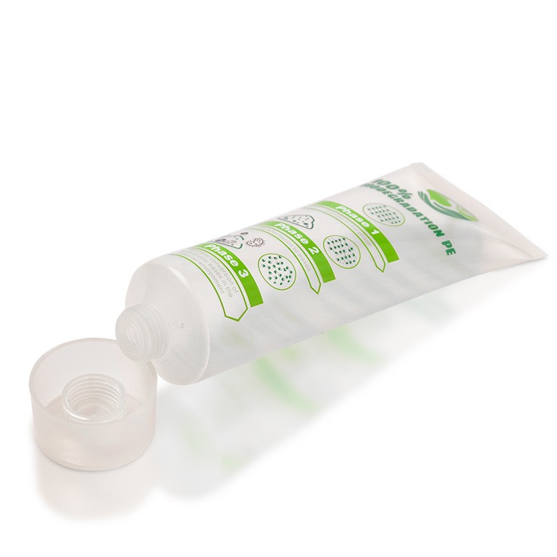 Custom 80ml 100ml 150ml 200ml Empty Fully Biodegradable Plastic PE Shampoo Bottle Hand Cream Body Lotion Soft Cosmetic Packaging Squeeze Tube